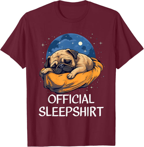 Official Sleep Shirt Pug Nightshirt Pajama Sleepshirt