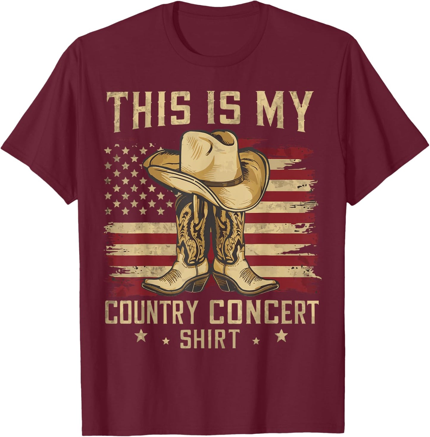 This is My Country Concert T-Shirt - T-Shirt | Maroon