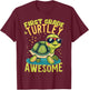 First Grade Turtle-y Awesome First Day of First Grade T-Shirt - T-Shirt | Maroon