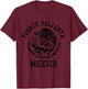 Puerto Vallarta Mexico Pride Mexican Flag Vintage T-Shirt - T-Shirt | Maroon