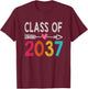 Class Of 2037 Grow With Me First Day Of School Graduation T-Shirt - T-Shirt | Maroon