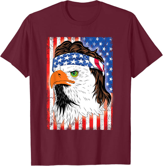 4th of July eagle costume shirt men women kids outfit T-Shirt - T-Shirt | Maroon
