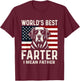 Cute Labrador Dog Retro World's Best Farter I Mean Father T-Shirt - T-Shirt | Maroon