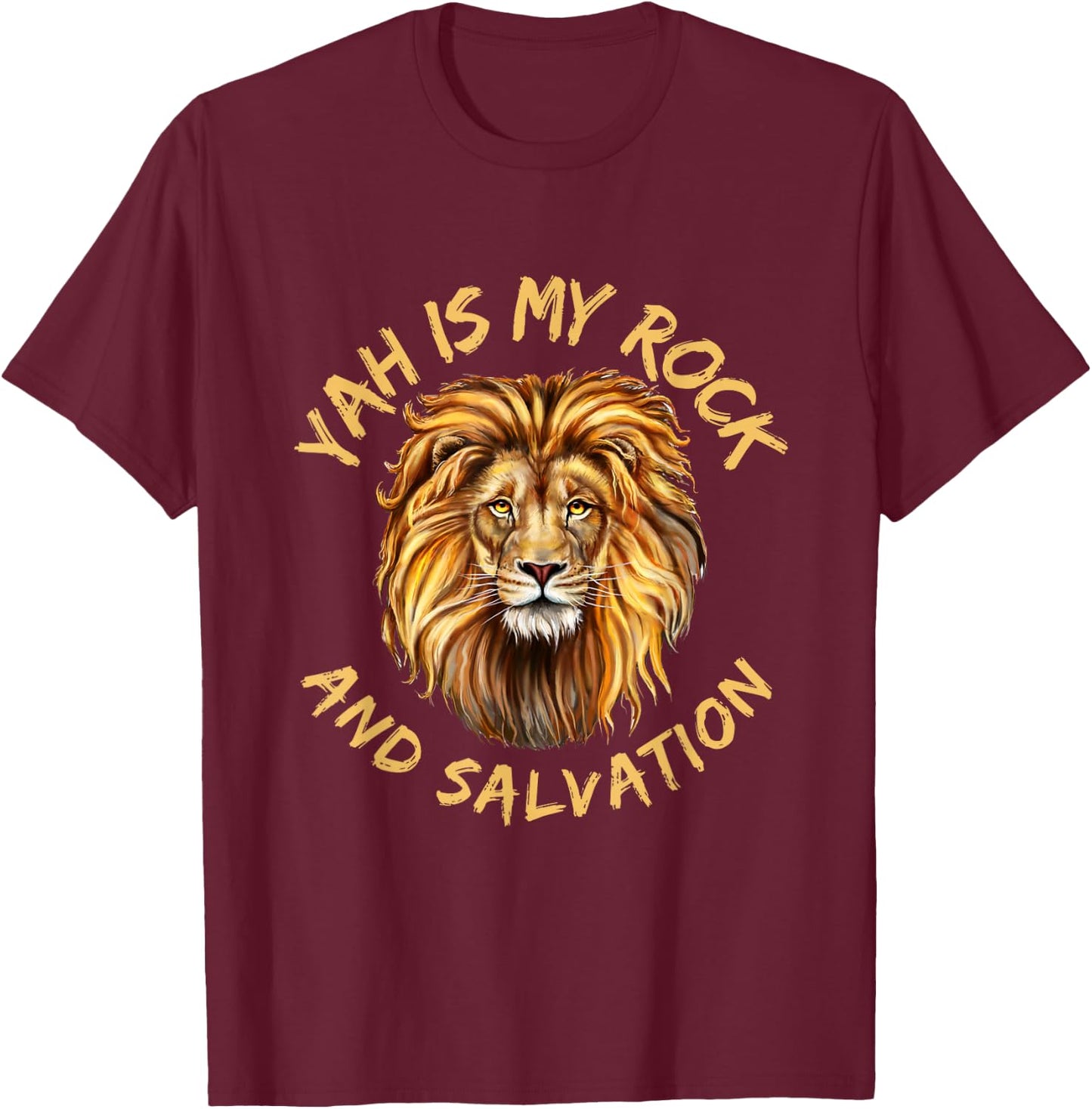 Yah Is My Rock And Salvation Hebrew Israelite T-Shirt - T-Shirt | Maroon