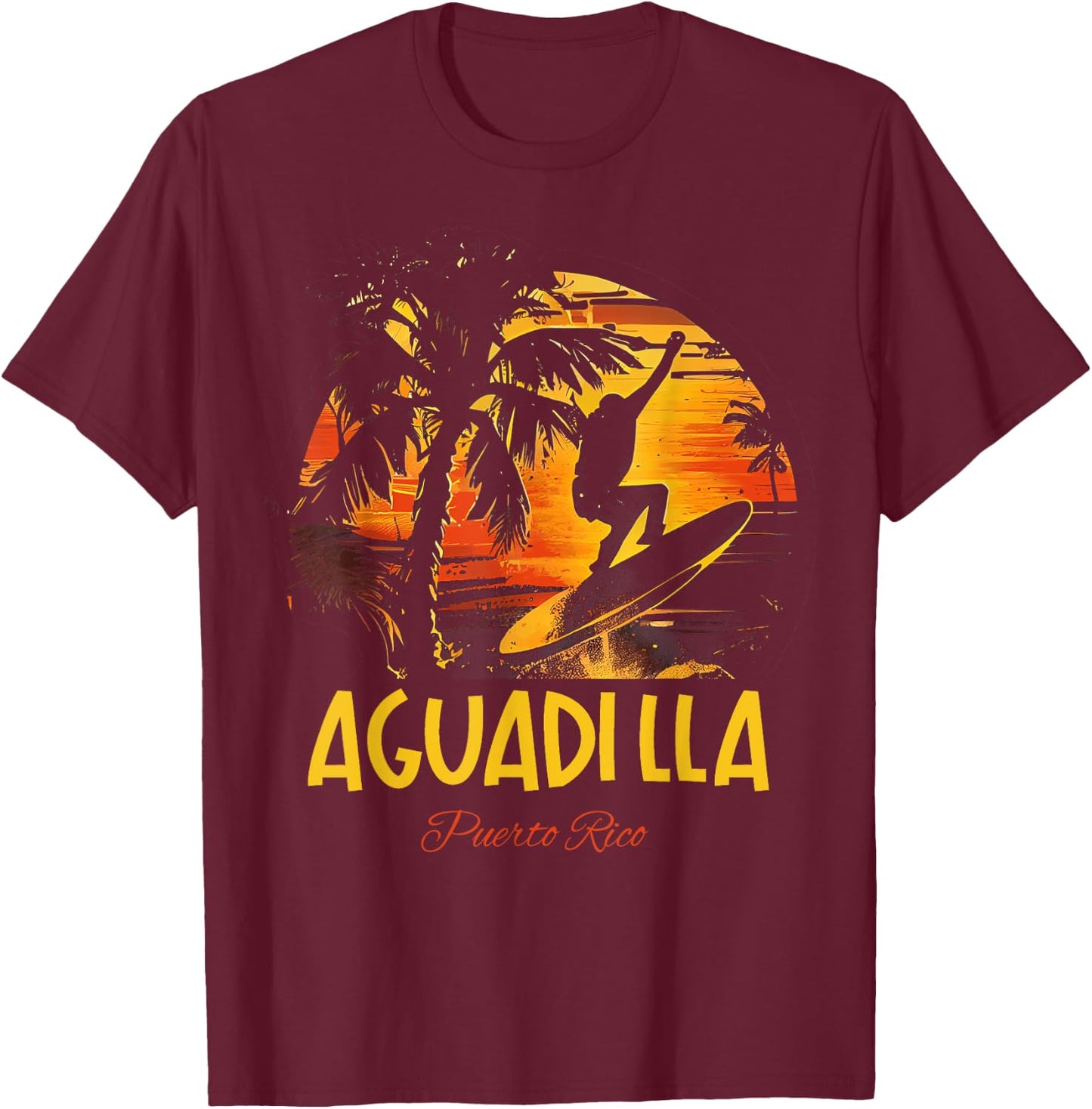 Aguadilla Puerto Rico T-Shirt - T-Shirt | Maroon