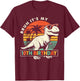 Bruh It's My 10th Birthday Dinosaur T Rex 10 Year Old Boys T-Shirt - T-Shirt | Maroon