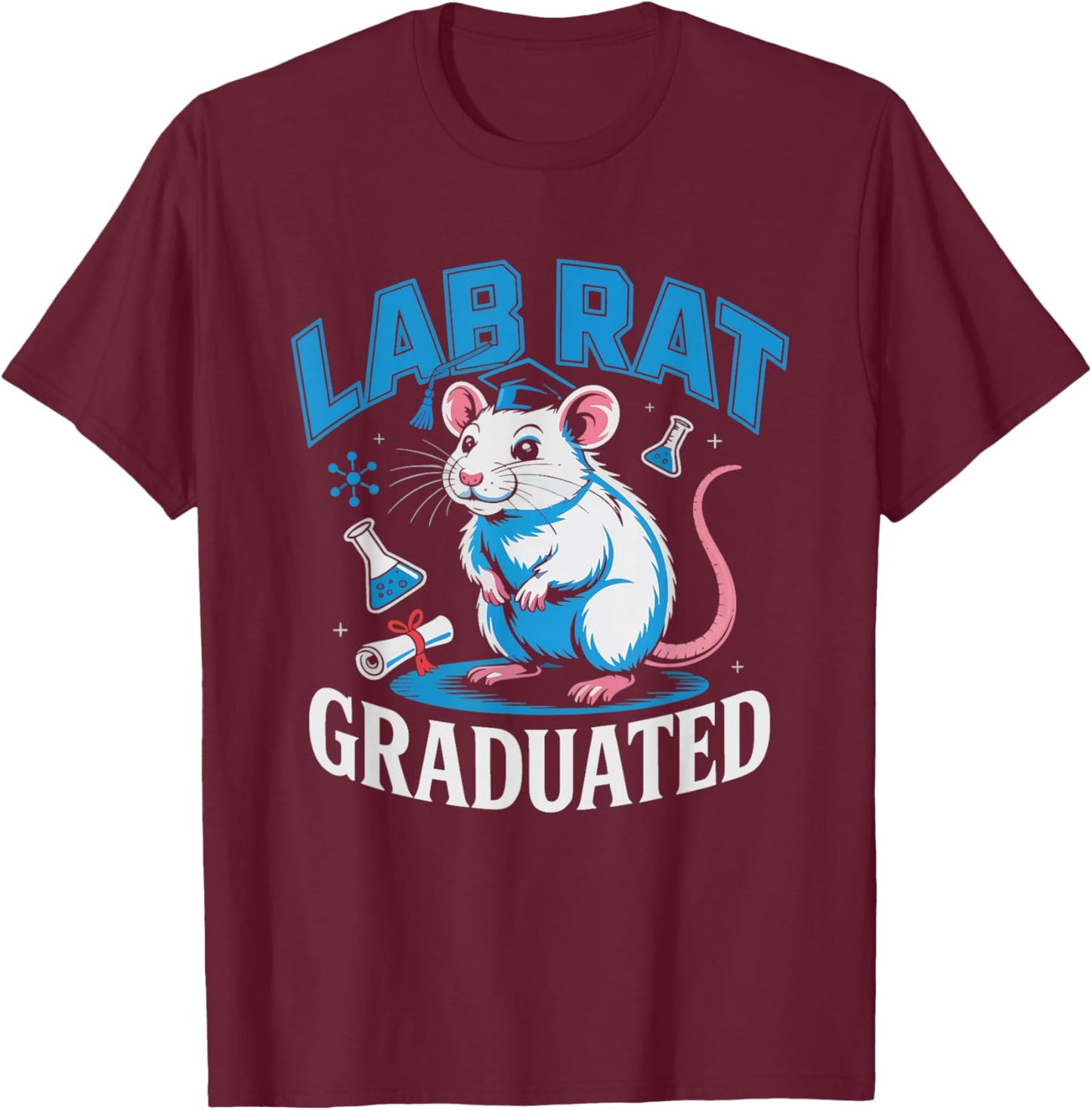 PHD Graduate Scientist Lab Flask Beaker Doctoral Academic T-Shirt - T-Shirt | Maroon
