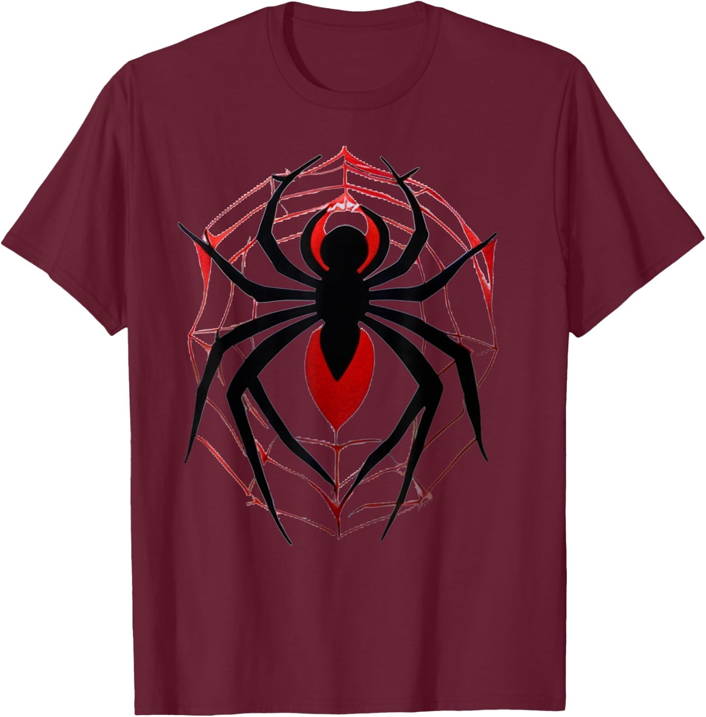 Spider Vintage Pig Spider Web Black Widow Spider Super Hero T-Shirt - T-Shirt | Maroon