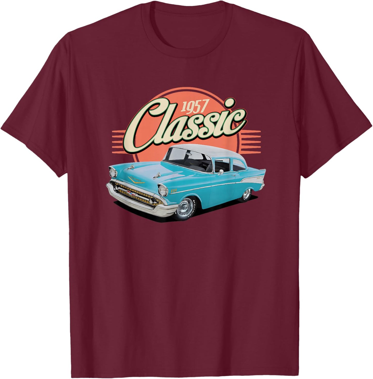 1957 57 Chevys Truck T-Shirt - T-Shirt | Maroon