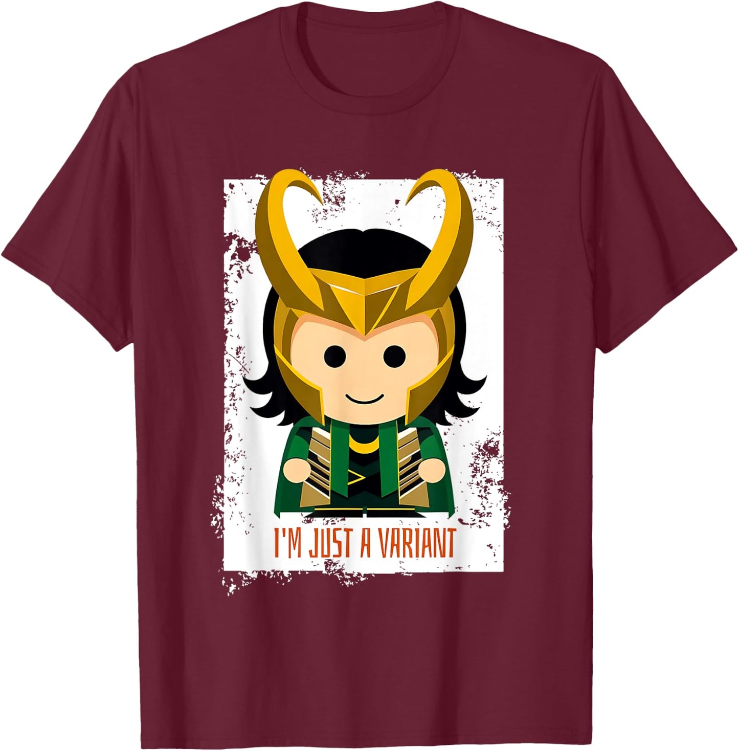 Cute Loki Variant Meme - I'm Just a Variant Chibi Character T-Shirt - T-Shirt | Maroon