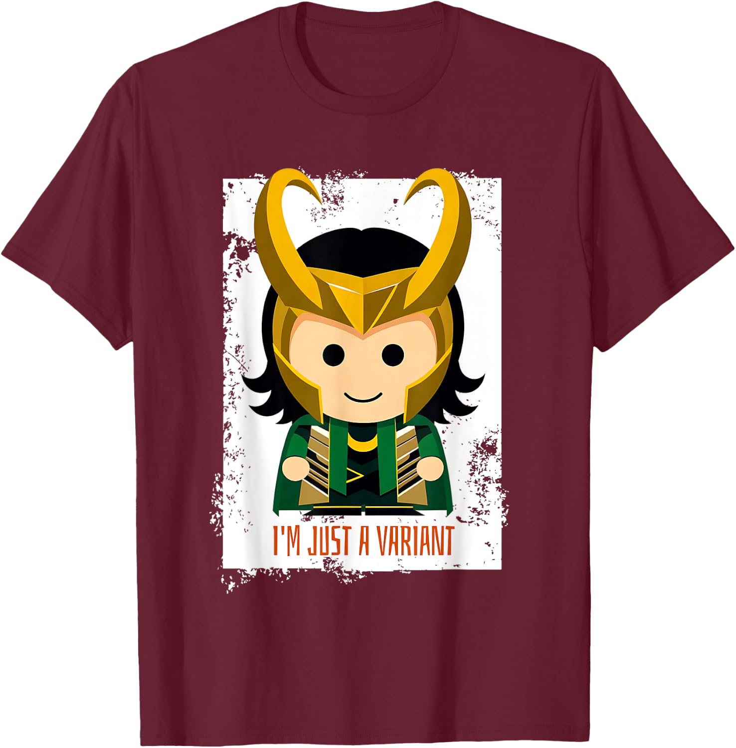 Cute Loki Variant Meme - I'm Just a Variant Chibi Character T-Shirt - T-Shirt | Maroon