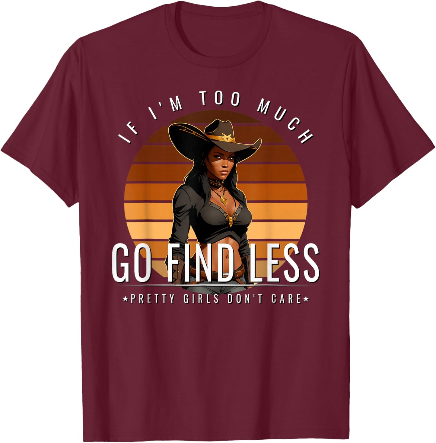 Black Rodeo Queen - African American Western Tribute T-Shirt - T-Shirt | Maroon
