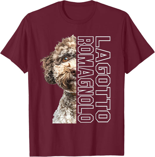 Lagotto Romagnolo , Small, Black T-Shirt - T-Shirt | Maroon