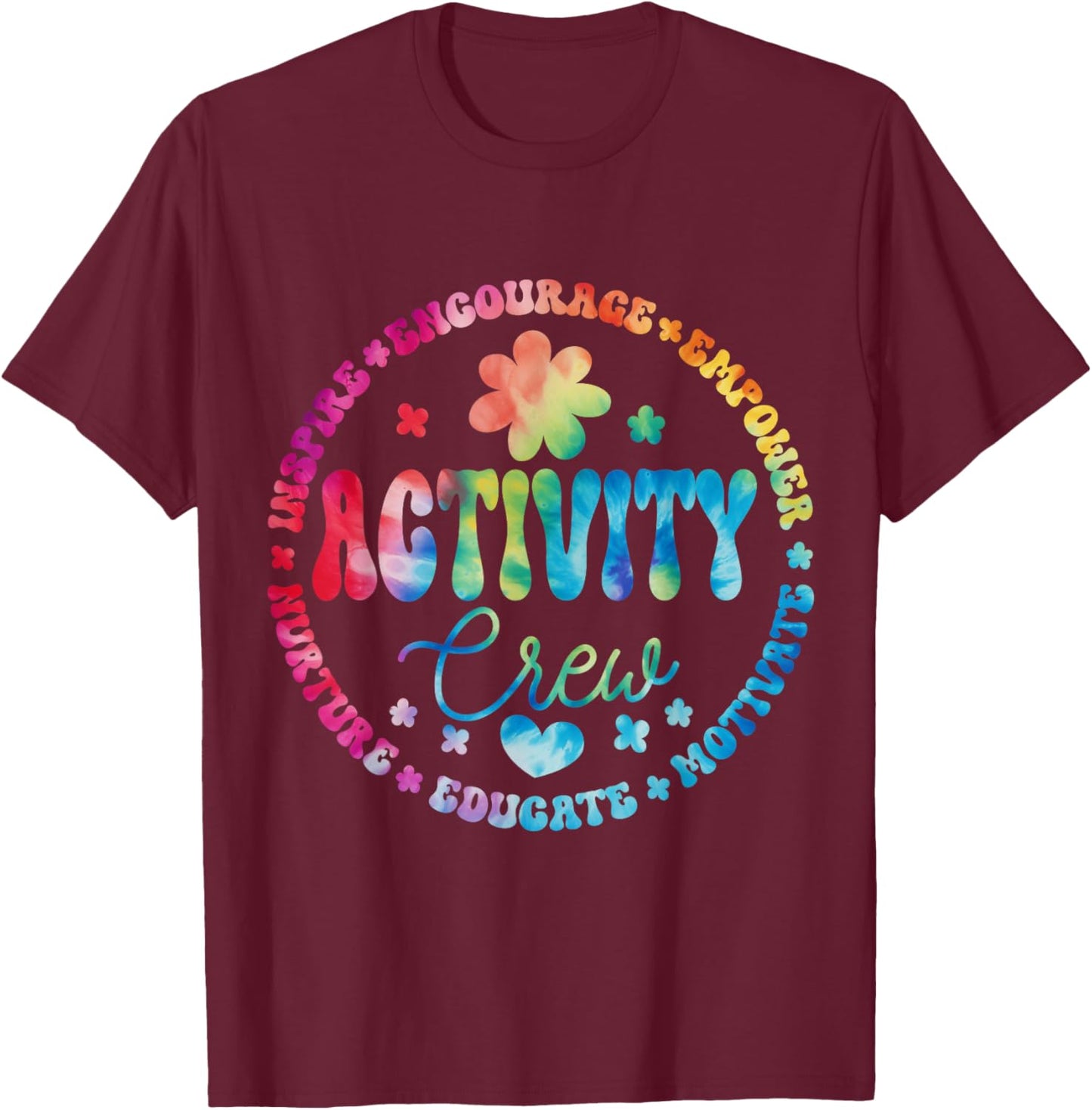 Activity Crew Director Assistant Team Professionals Week , Small, Black T-Shirt - T-Shirt | Maroon