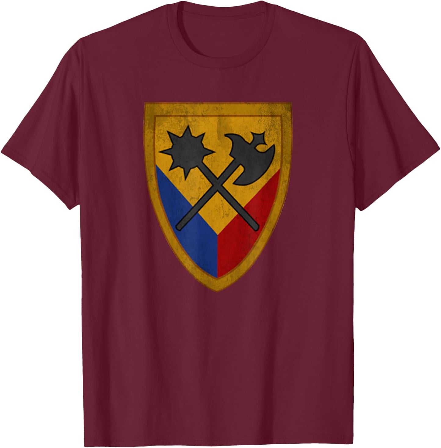 194th Armored Brigade Armor Cavalry Military Veteran Papa T-Shirt - T-Shirt | Maroon