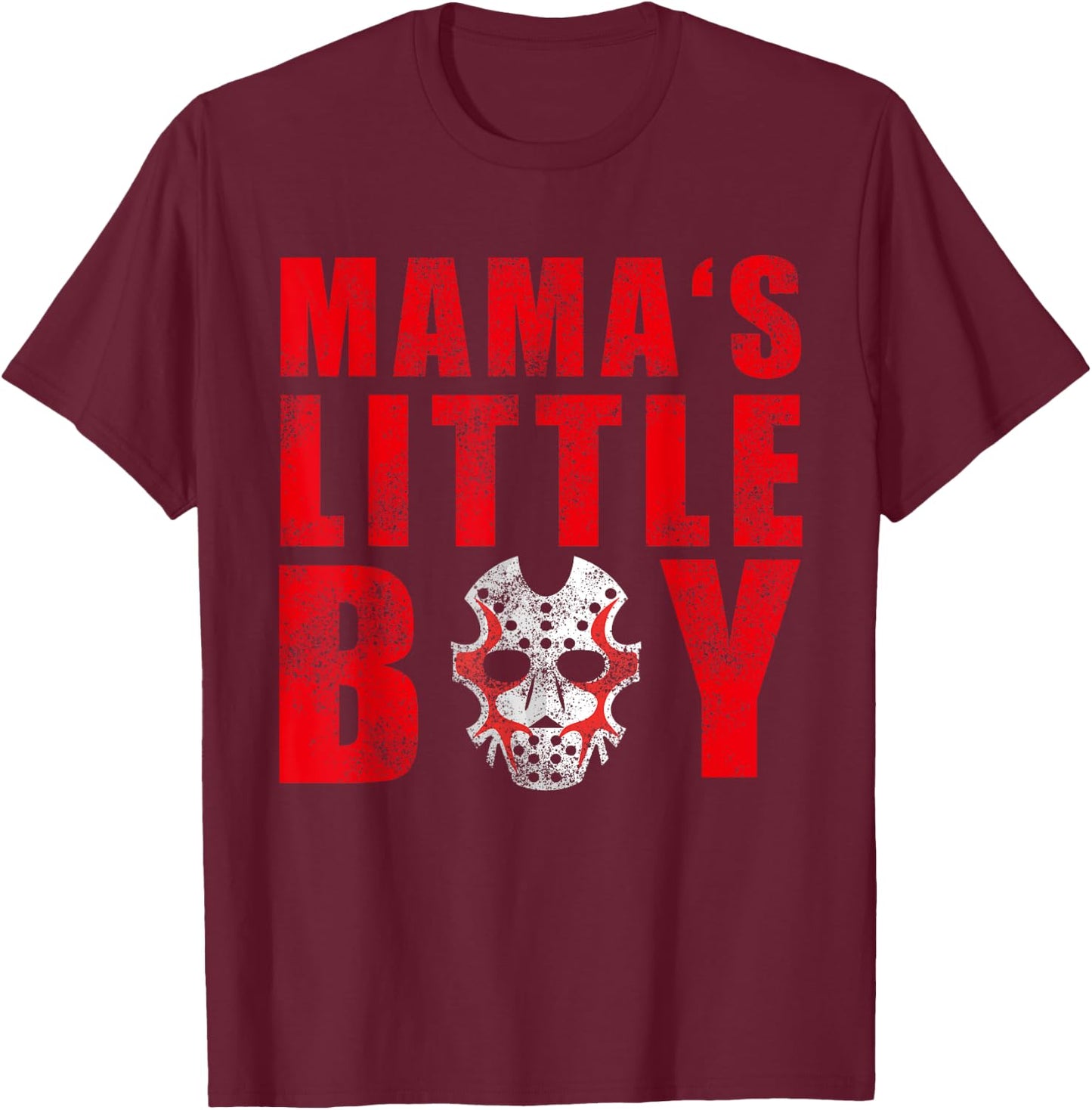 Mama's Little Boy Halloween Costume Horror Friday Movie T-Shirt - T-Shirt | Maroon