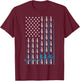 Fishing Rod Fishing Lover Fisherman Vintage American Flag T-Shirt - T-Shirt | Maroon