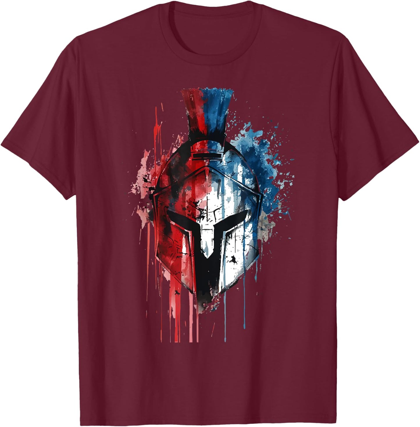 Sparta Spartan Fighter Helmet Greeks Leonidas Sparta T-Shirt - T-Shirt | Maroon