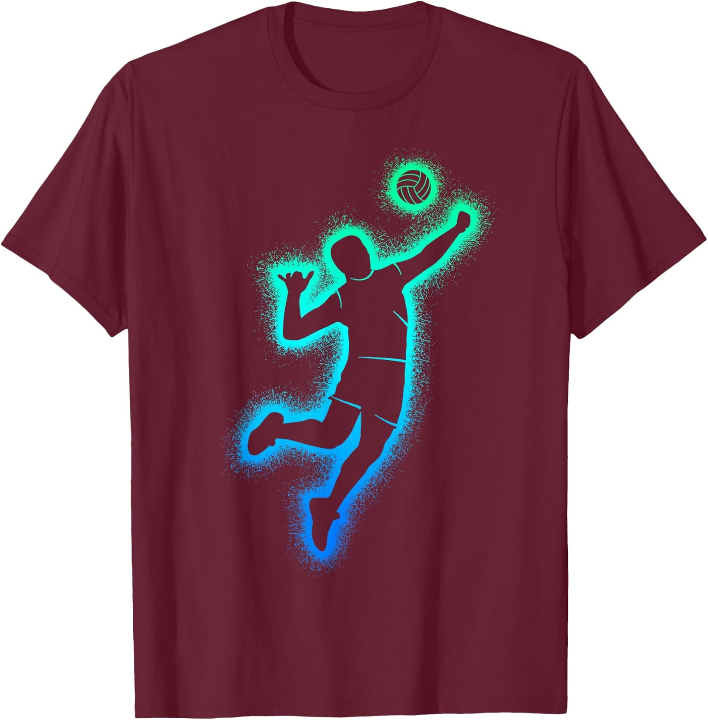 Volleyball Players Team Men Boys Volleyball T-Shirt - T-Shirt | Maroon