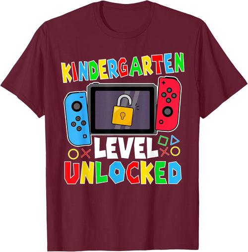 kindergarten Level Unlocked Gamer Back to School Boy