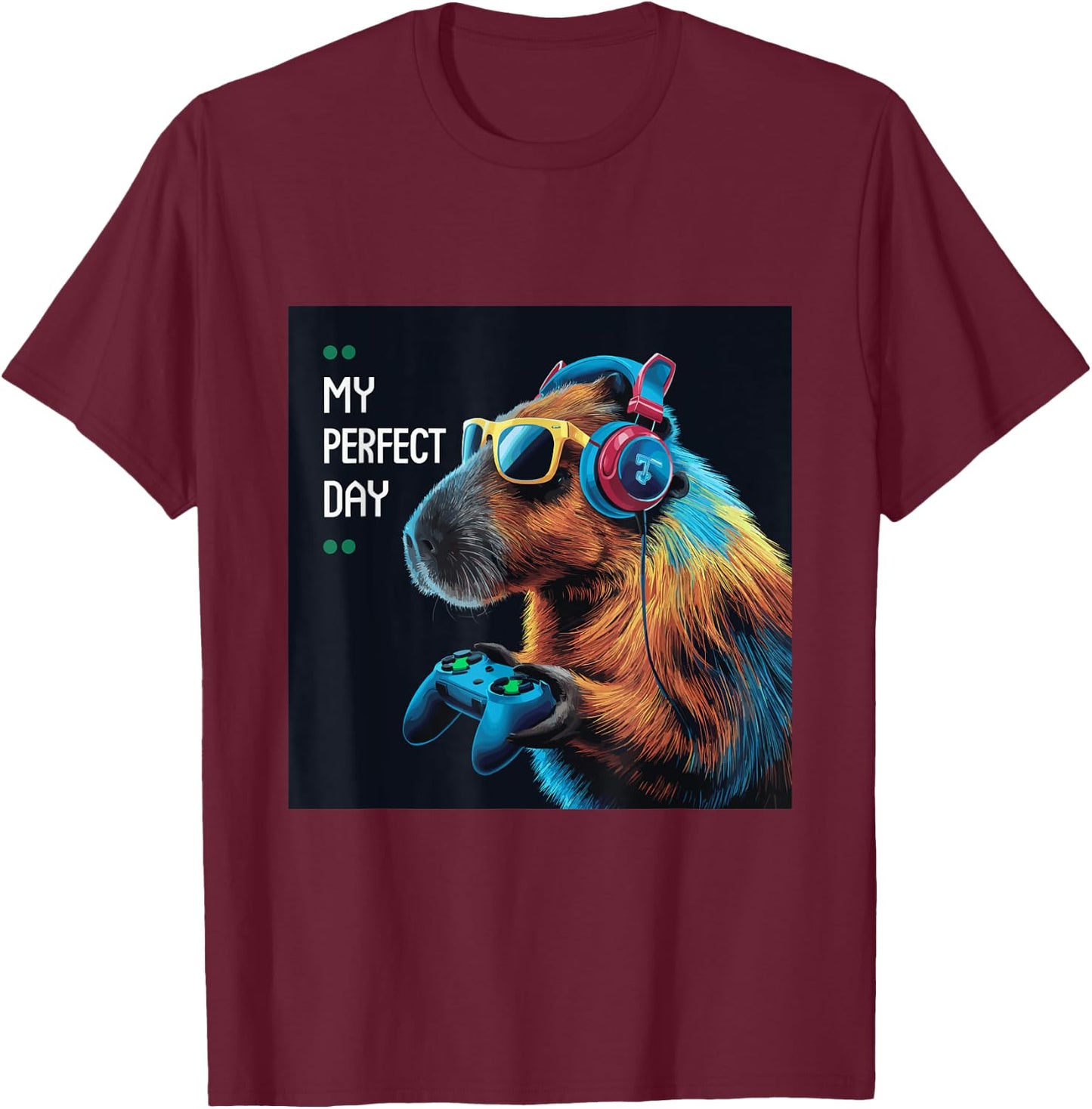 Capybara Stuff Girls Boy Capybara Costume Outfit Cappy Barra T-Shirt - T-Shirt | Maroon