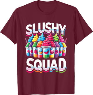 Slushy Squad Retro Parade T-Shirt - T-Shirt | Maroon