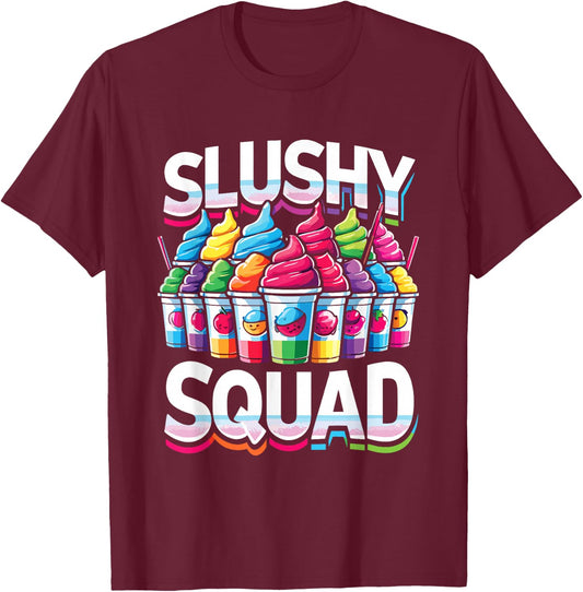 Slushy Squad Retro Parade T-Shirt - T-Shirt | Maroon