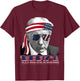 'MERICA TRUMP Happy 4th Of July Trump American Flag T-Shirt - T-Shirt | Maroon