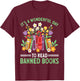 Banned Books Week Librarian Reading T-Shirt - T-Shirt | Maroon