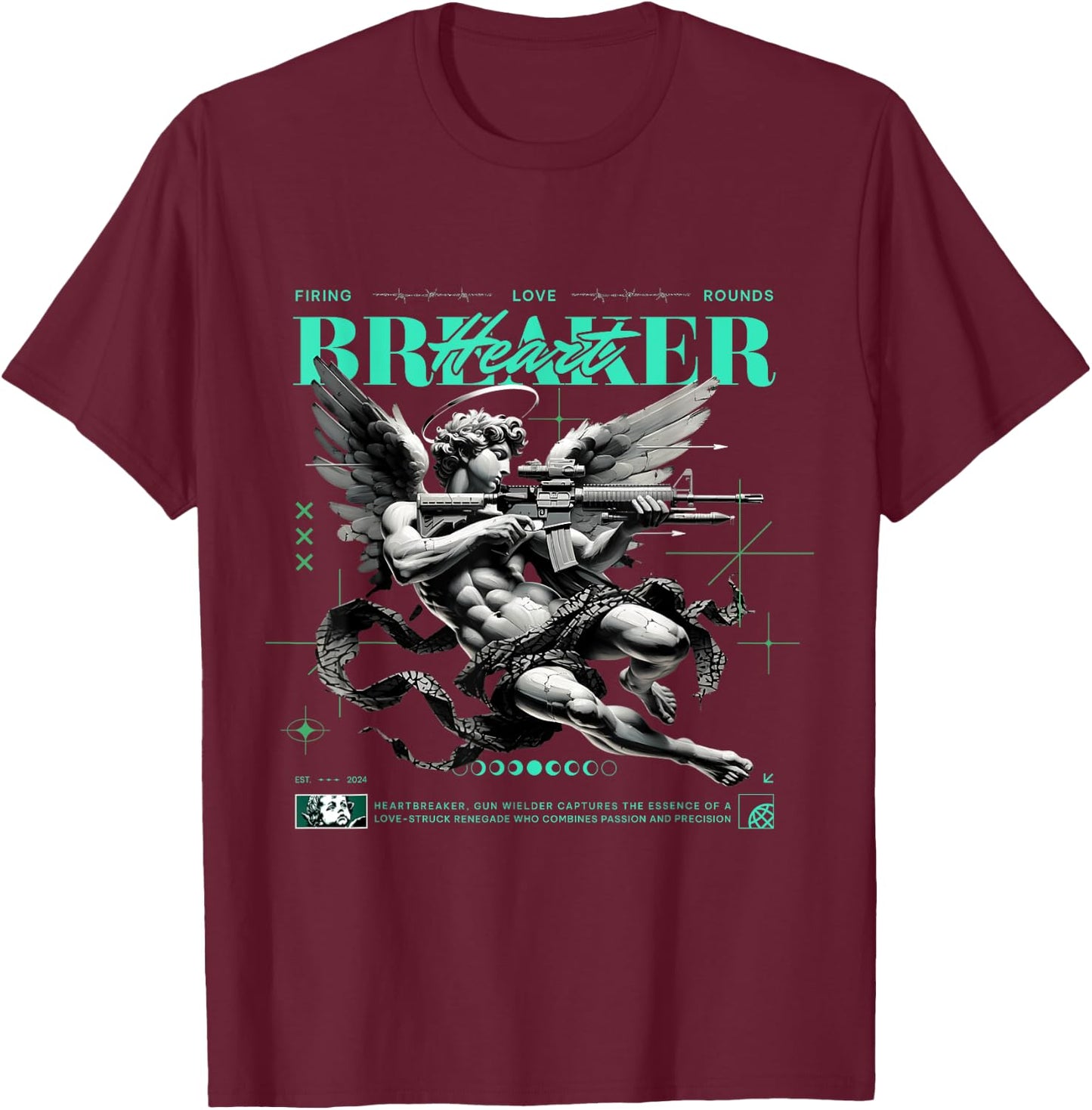 Heart Breaker Black Green Glow 3s Matching Women T-Shirt - T-Shirt | Maroon