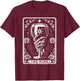 Tarot Card The Wine Skeleton Wine Glass The Wine Tarot Cards T-Shirt - T-Shirt | Maroon