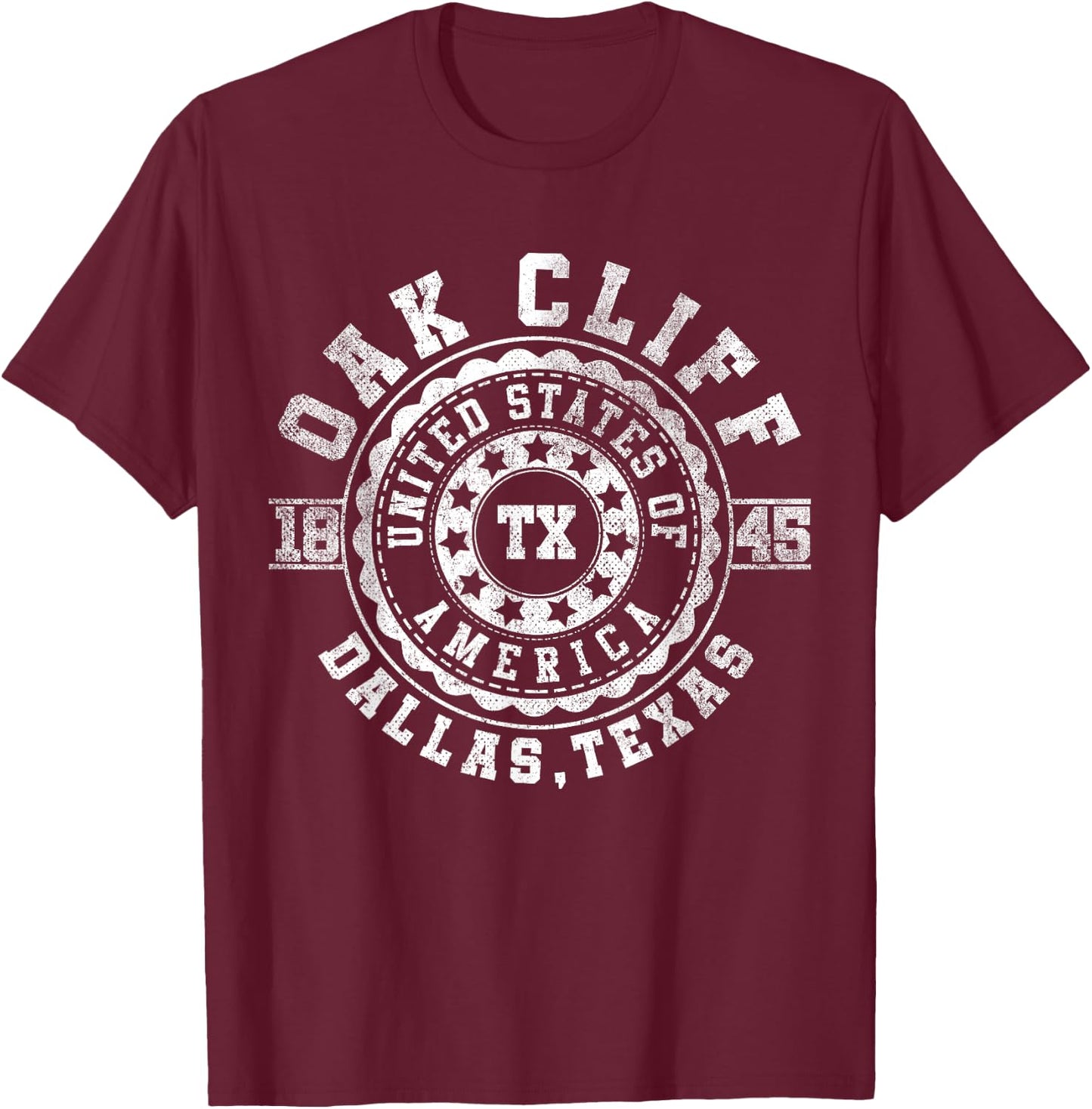 Oak Cliff TX | Texas T-Shirt - T-Shirt | Maroon