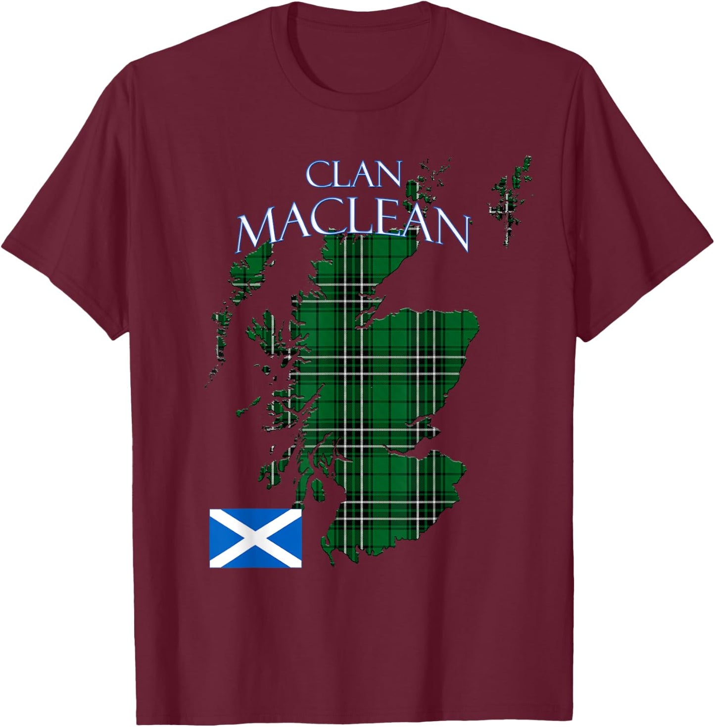 MacLean Hunting Scottish Clan Tartan Scotland T-Shirt - T-Shirt | Maroon