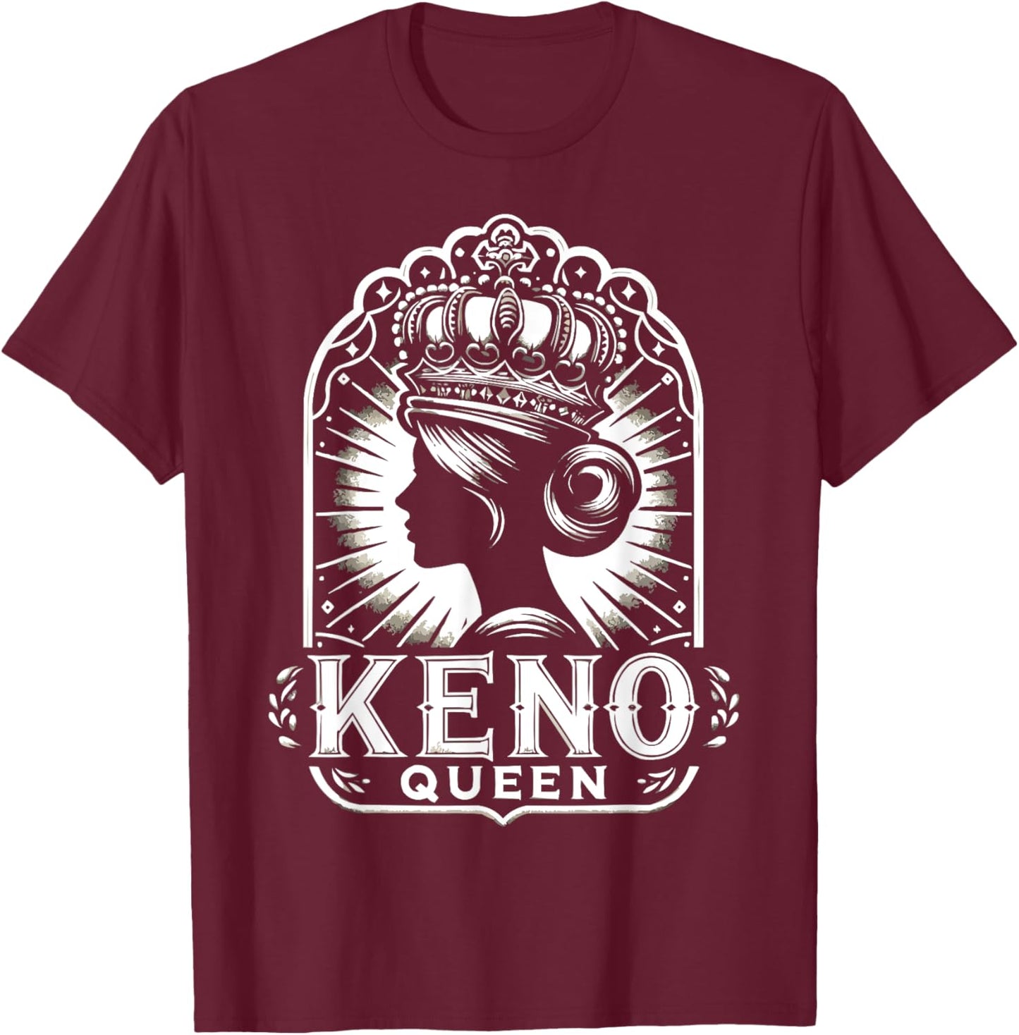 Playing Keno Numbers Casino Keno Player T-Shirt - T-Shirt | Maroon