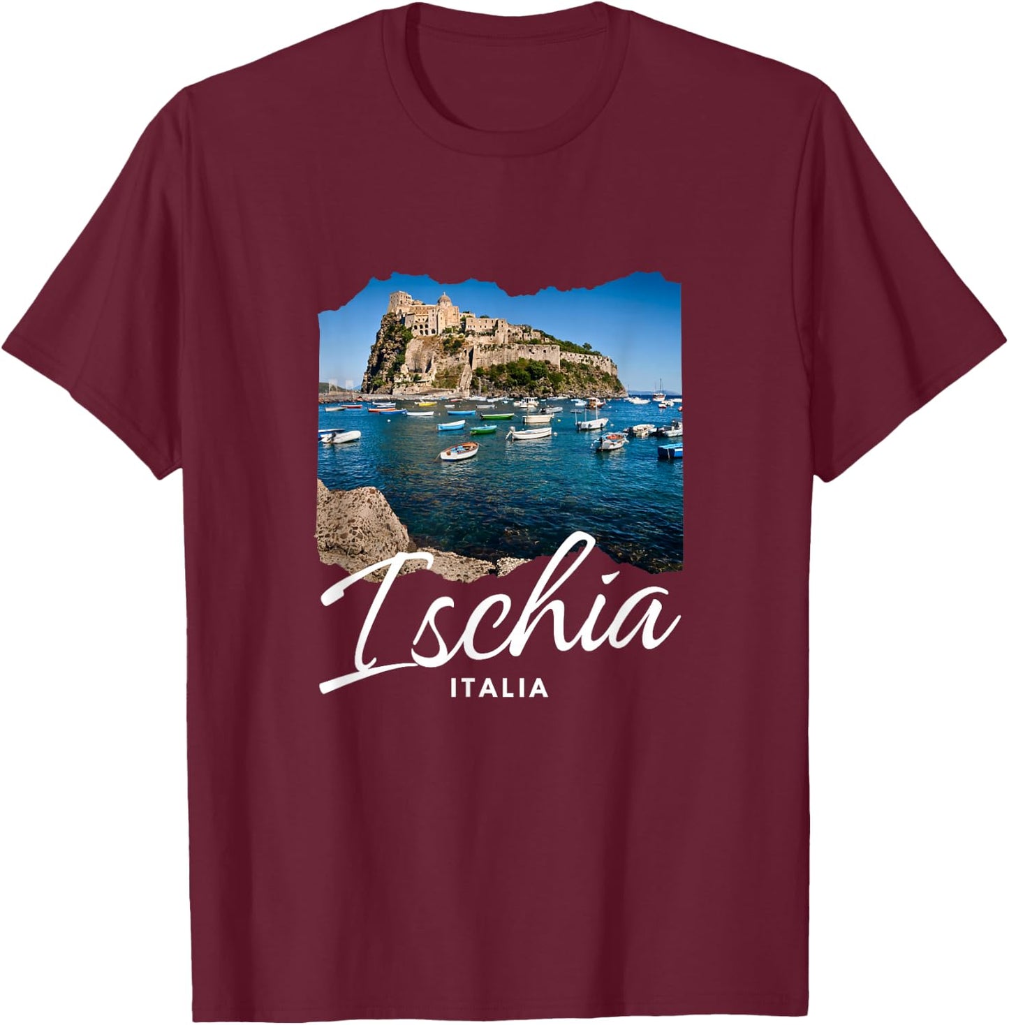 Ischia Italy Souvenir / Ischia T-Shirt - T-Shirt | Maroon