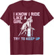 Barrel Racing Design Girls Cowgirl Barrel Racing T-Shirt - T-Shirt | Maroon