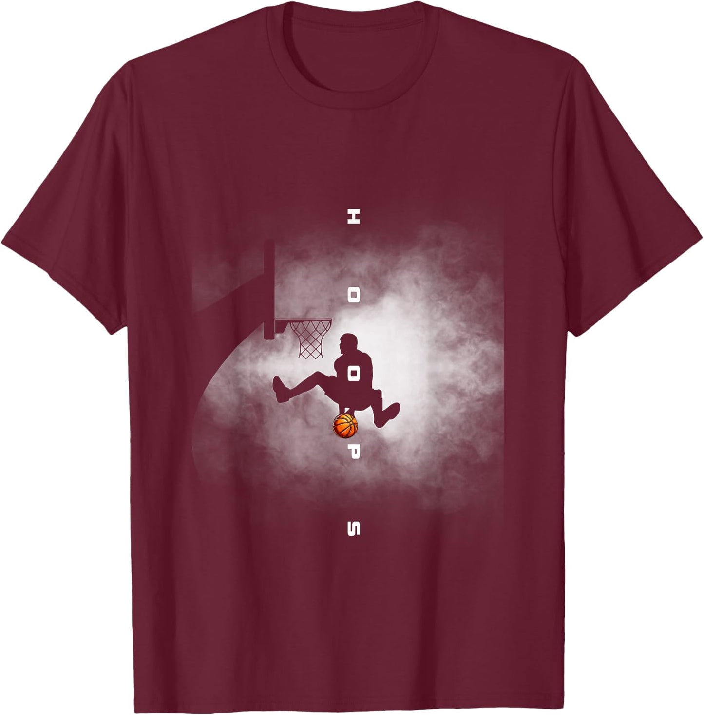 Hoops Basketball Apparel - Basketball T-Shirt - T-Shirt | Maroon