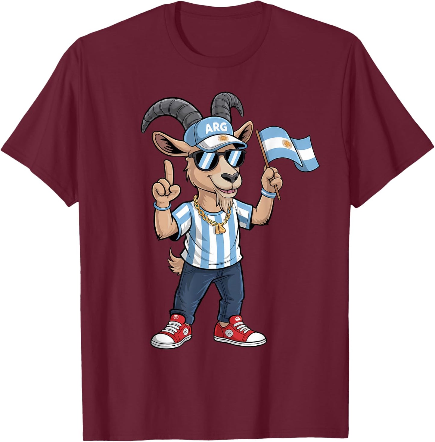 Argentina Pride Argentinian Flag T-Shirt - T-Shirt | Maroon
