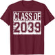 Class of 2039 grow with me T-Shirt - T-Shirt | Maroon