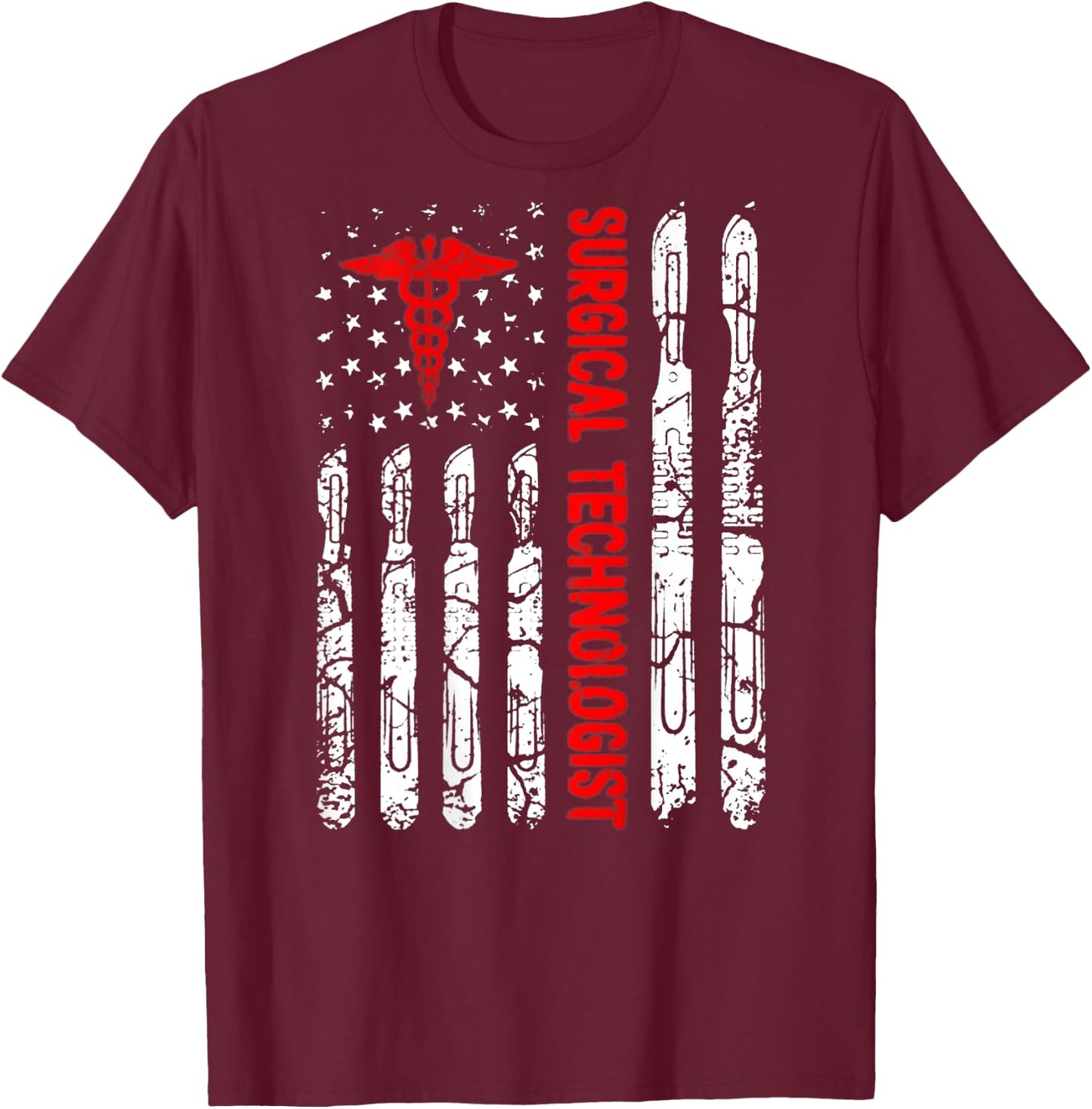 Surgical Technologist Shirt | Scrub Tech Shirt T-Shirt - T-Shirt | Maroon