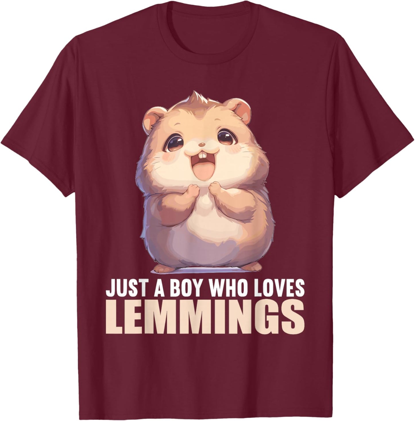 Just a Boy who loves Lemmings. Lemmings Lemming T-Shirt - T-Shirt | Maroon