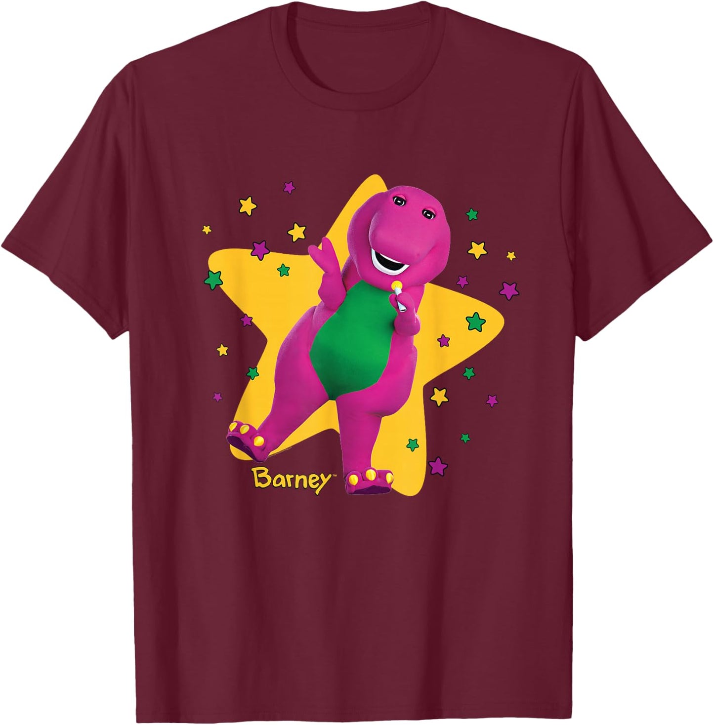Barney - Barney Star T-Shirt - T-Shirt | Maroon