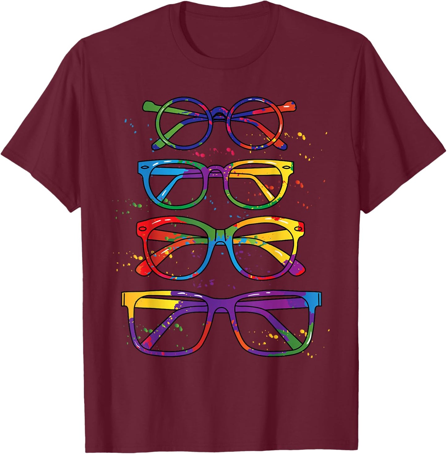 Glasses Optician Optometrist Gift Ophthalmology T-Shirt - T-Shirt | Maroon