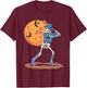 Baseball Skeleton Halloween Player Catcher Pitcher Boys T-Shirt - T-Shirt | Maroon