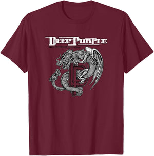 Deep Purple Official Battle Rages On - Grey, -Adults, Short Sleeve, Classic Fit, , Small T-Shirt - T-Shirt | Maroon