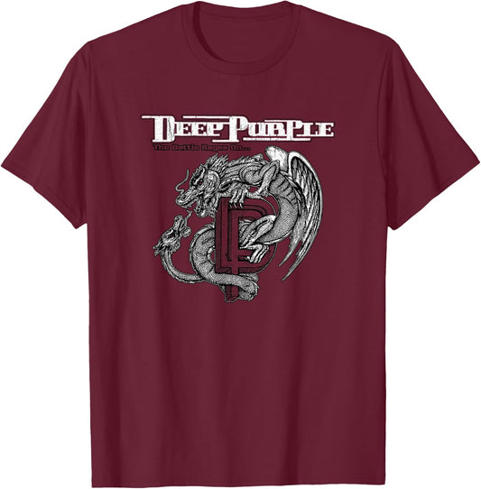 Deep Purple Official Battle Rages On - Grey, -Adults, Short Sleeve, Classic Fit, , Small T-Shirt - T-Shirt | Maroon