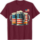 Beer American Flag T-Shirt - T-Shirt | Maroon