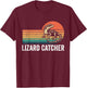 Professional Lizard Catcher Funny Retro Gecko Lizard Hunter T-Shirt - T-Shirt | Maroon