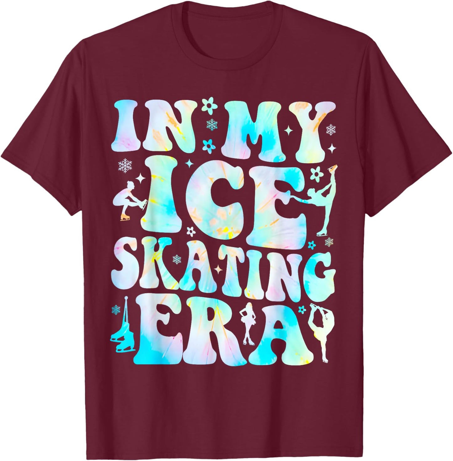 In My Ice Skating Era T-Shirt - T-Shirt | Maroon