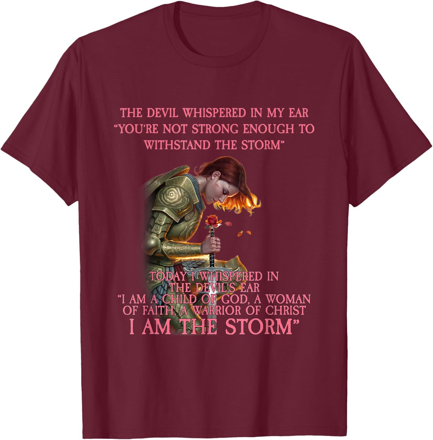 I Am A Child Of God A Woman Of Faith Cute Gift T-Shirt - T-Shirt | Maroon
